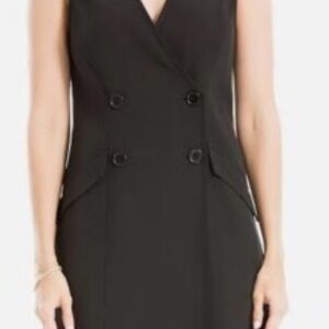NWT Max Studios Black Sleeveless Tuxedo Dress S